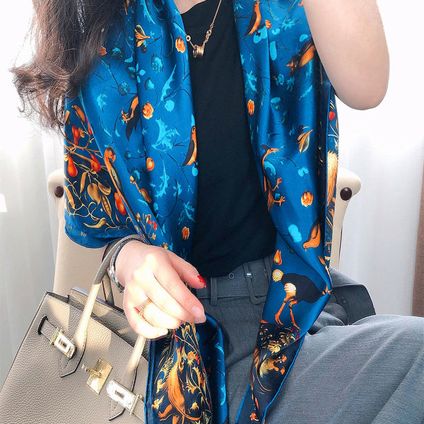 Pañuelo de Seda Grande Versátil para Mujer - Cuadrado Oversized