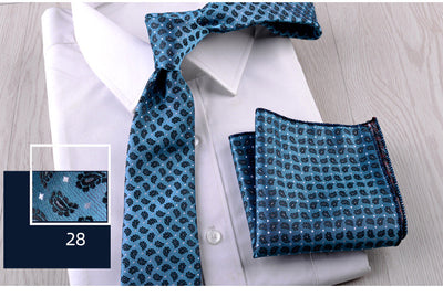 Combo Corbata y Pañuelo de Bolsillo para Hombre Profesional - Image 29