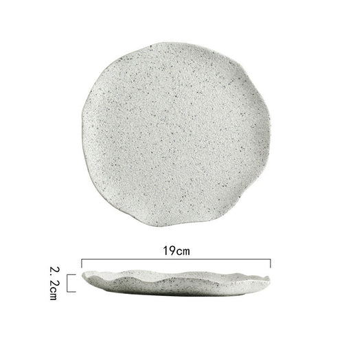 Plato de Cerámica Hoja de Loto con Patrón Granito Nórdico - Image 12