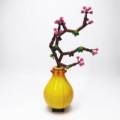 Modelo de Construcción Infantil de Flores Creativas - Decoración Orquídea Phalaenopsis - Image 9