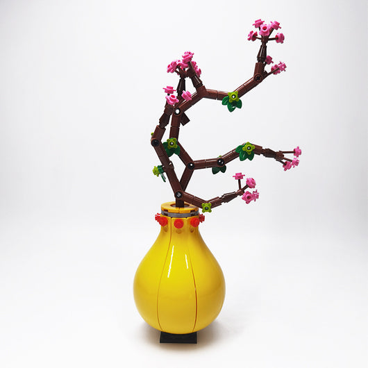 Modelo de Construcción Infantil de Flores Creativas - Decoración Orquídea Phalaenopsis - Image 9