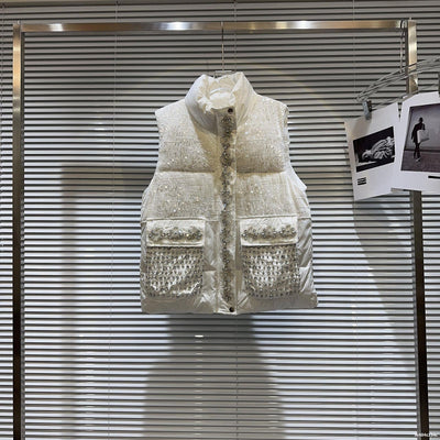 Chaqueta Acolchada de Algodón con Pedrería para Mujer - Image 12