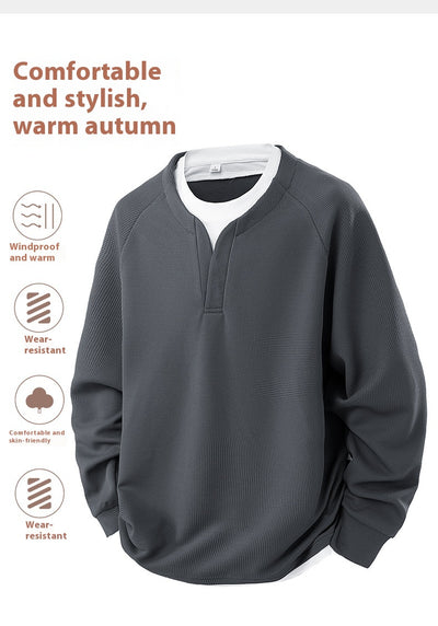 Suéter Waffle V-Cuello Bicolor Casual Versátil para Mujer - Image 23