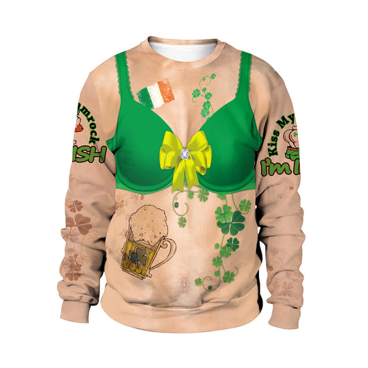 Sudadera de Pareja Día de San Patricio - Diseño Verde Festivo para Hombre - Image 5