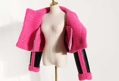 Chaqueta de Motocicleta de Cuero Estilo Europeo con Solapa Grande - Image 4