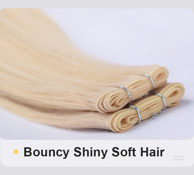 Extensión de Cabello Tejido a Mano Segunda Generación - Cabello Natural Blanco - Image 18