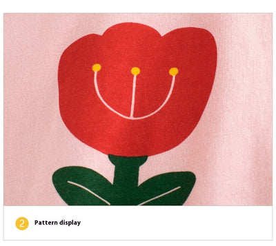 Playera Infantil con Estampado Floral de Manga Corta - Image 16