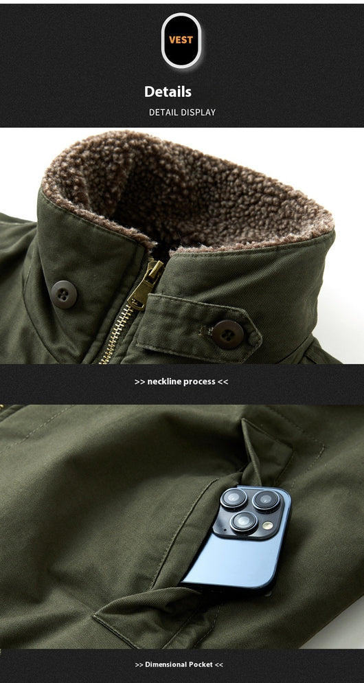 Overol Casual Holgado de Algodón Grueso Forrado en Fleece para Tallas Grandes - Image 30