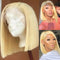 Light Blonde European American Style Short Straight Lace Wig