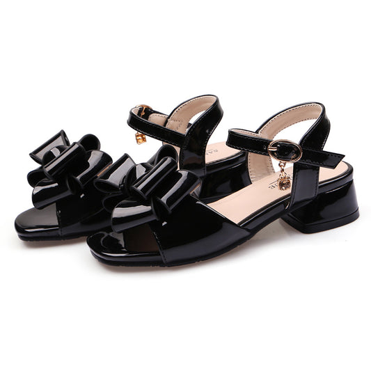 Sandalias Infantiles Abiertas con Moño para Niñas - Image 2