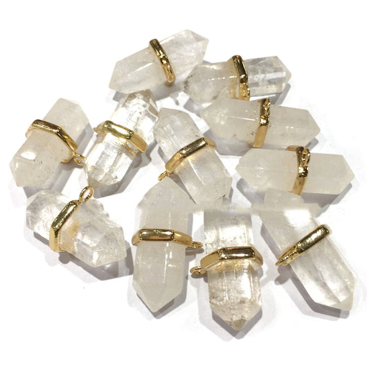 Colgante Hexagonal de Cristal Blanco Natural para Personalizar - Image 3