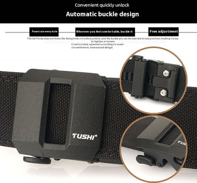 Cinturón Táctico de Entrenamiento con Hebilla Automática de Doble Capa - Image 12