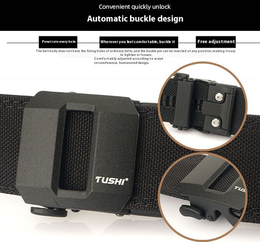 Cinturón Táctico de Entrenamiento con Hebilla Automática de Doble Capa - Image 12