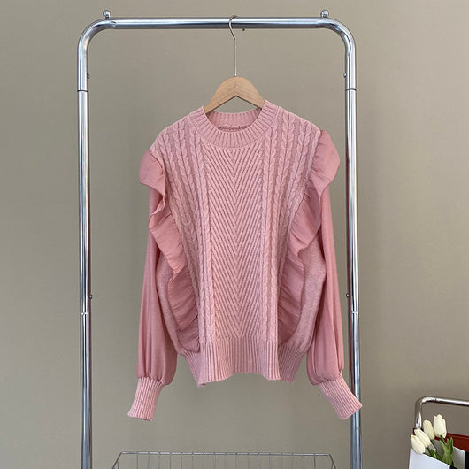 Blusa Chifón con Mangas de Encaje - Diseño Dos Piezas - Image 7