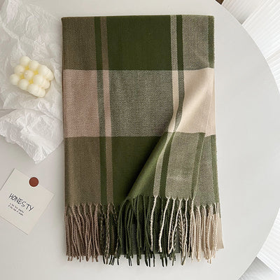 Chal Pashmina Escocés con Borlas para Mujer - Tejido Grueso y Cálido - Image 14