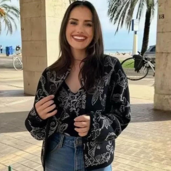 Chaqueta Acolchada de Algodón con Estampado de Texturas Animales