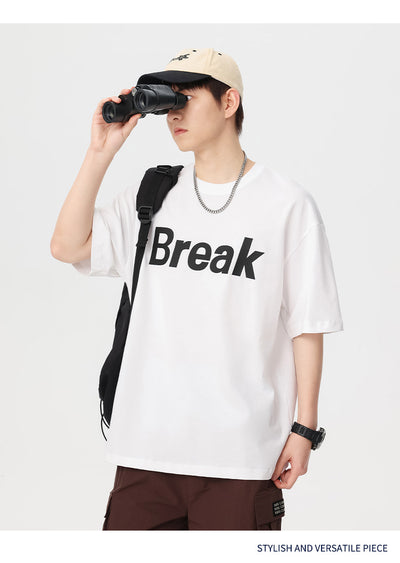 Camiseta Vintage Suelta de Verano con Estampado de Letras para Hombre - Image 15