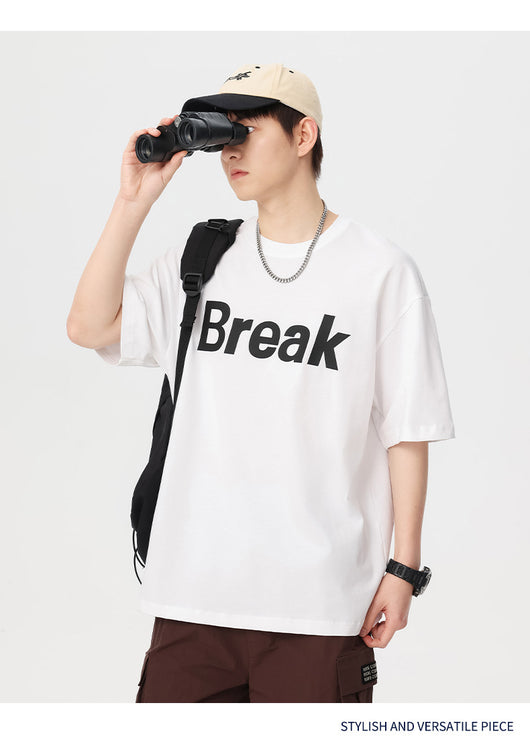 Camiseta Vintage Suelta de Verano con Estampado de Letras para Hombre - Image 15