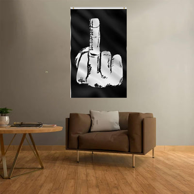 Bandera de Dormitorio Broma Divertida Dedo Medio