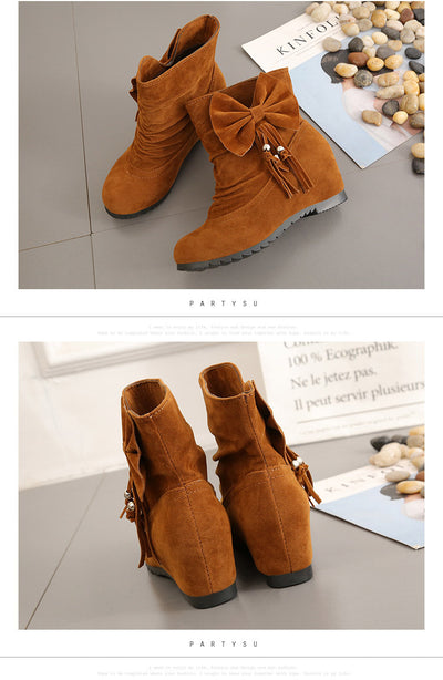 Botines Cortos para Mujer con Detalle de Lazo Interno - Image 8