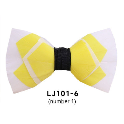 Pajarita Ejecutiva de Plumas Poliéster para Traje Formal - Image 18
