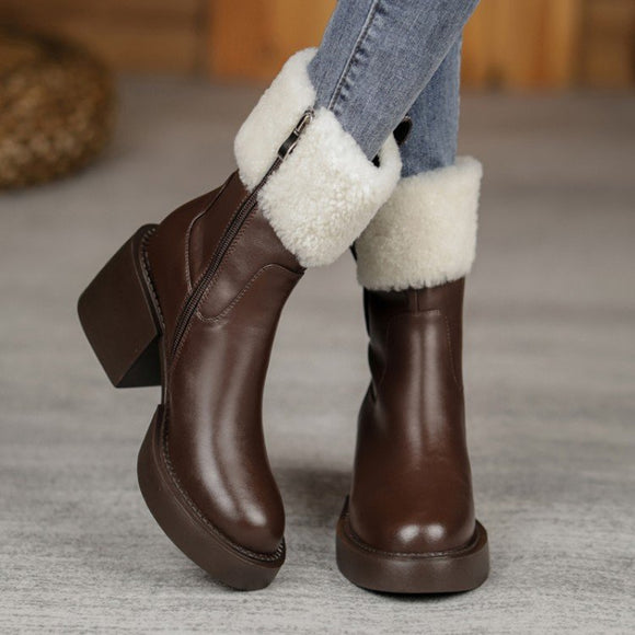 Botas de Tacón Grueso Alto para Mujer - Elegancia y Comodidad