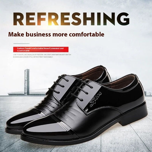 Zapatos Casuales de Novio para Otoño con Aumento de Altura en Negro - Image 6