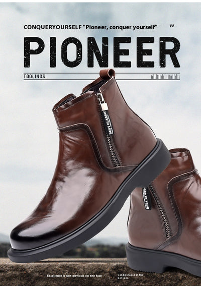 Botas de Trabajo Estilo Británico Antideslizantes Transpirables para Hombre - Image 15