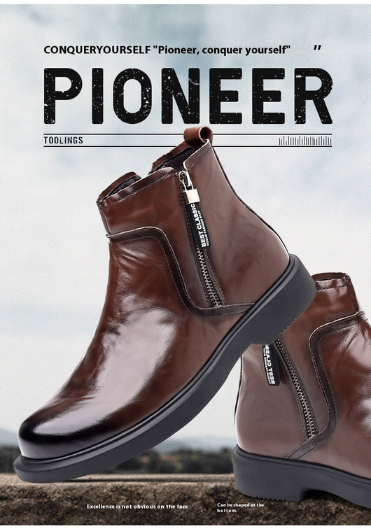 Botas de Trabajo Estilo Británico Antideslizantes Transpirables para Hombre - Image 15