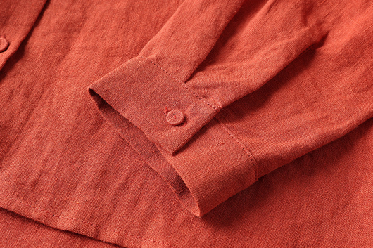 Camisa de Lino y Algodón para Mujer con Solapa Clásica - Image 11