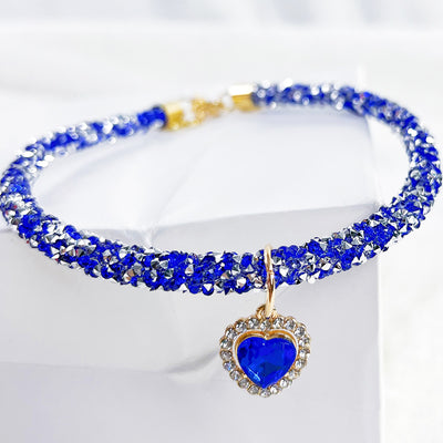 Collar Gato con Dije Corazón de Cristales Brillantes - Accesorio Reflectante para Mascotas - Image 9