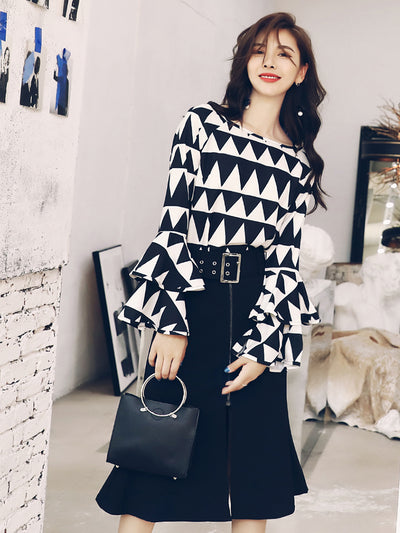 Traje Ejecutivo Dos Piezas Falda Midi Estilo Western - Image 9