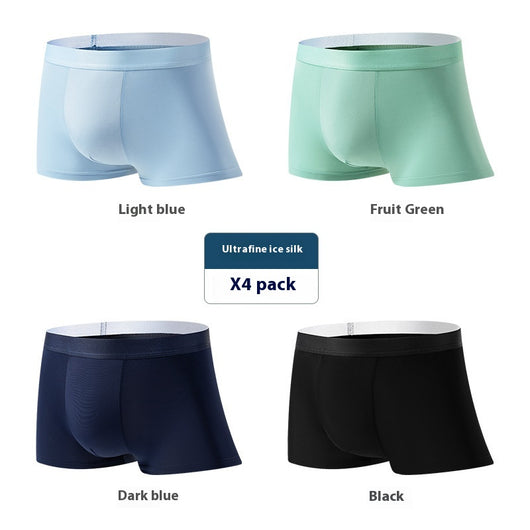 Ropa Interior de Seda de Hielo para Hombre Talla Grande Verano Sin Marcas - Image 7