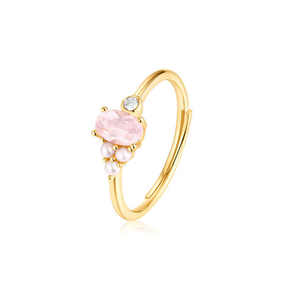 Anillo de Perla de Agua Dulce con Diseño Ovalado en Cristal - Image 5