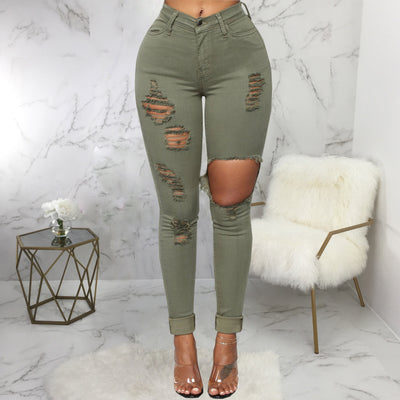 Pantalón Vaquero Talle Alto Elástico con Lavado Versátil - Image 9