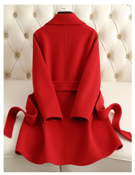 Abrigo Reversible de Cachemira Mediano para Mujer - Image 15