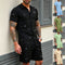 Conjunto de Camisa Brillante y Pantalón Corto para Hombre