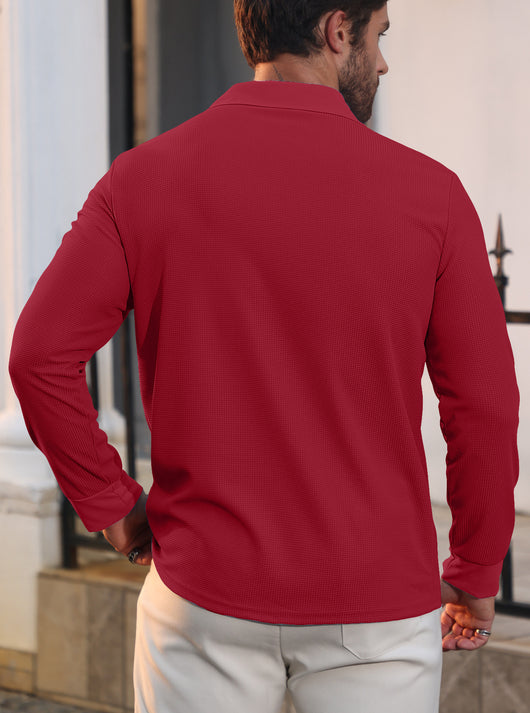 Camisa Casual Americana de Solapa para Hombre - Manga Larga - Image 24