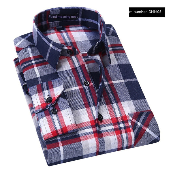 Camisa Casual de Cuadros con Textura Brushed para Hombre - Image 3