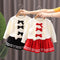 Conjunto Tejido Coreano para Niña: Blusa y Falda Coordinadas