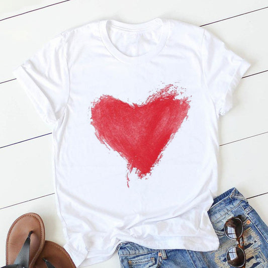 Playera Estampado Flores Love Manga Corta - Image 2