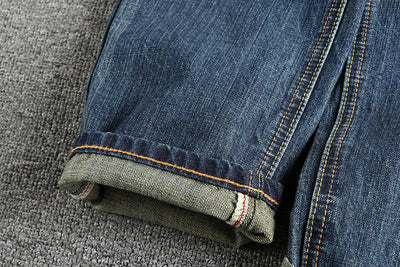 Jeans Rectos Casuales para Hombre con Bolsillos Retro - Image 10