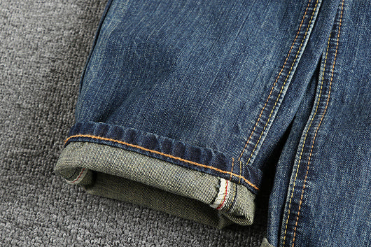 Jeans Rectos Casuales para Hombre con Bolsillos Retro - Image 10
