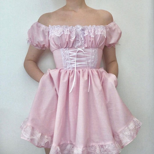 Vestido Blanco con Panel de Encaje y Cintura Anudada - Image 10