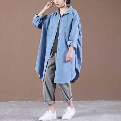 Vestido Camisero Denim Estampado Largo - Image 7