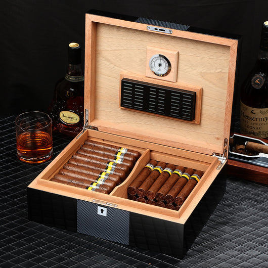 Estuche Humidificador con Higrómetro para Cigarros