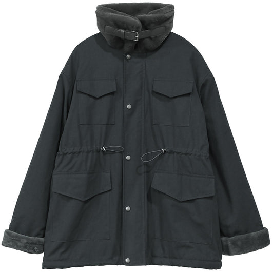 Abrigo de Visón Estilo Ejecutivo con Cuello Mao para Mujer - Image 4