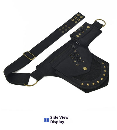 Bolsa Crossbody Retro con Remaches y Compartimentos Múltiples para Hombre y Mujer - Image 23