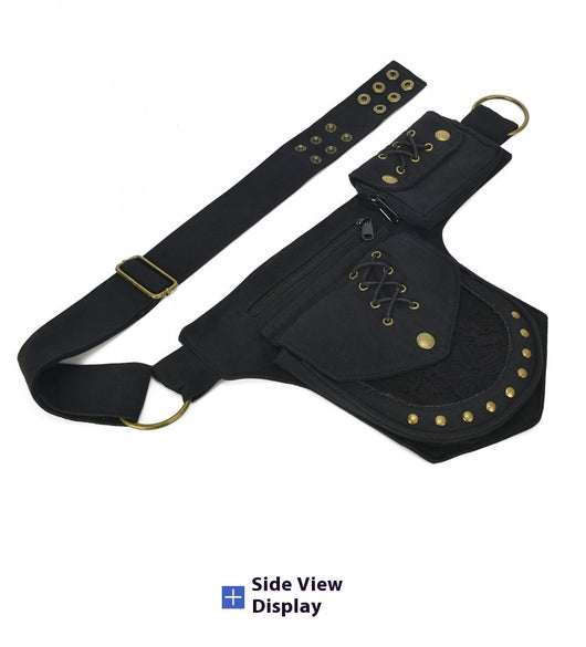 Bolsa Crossbody Retro con Remaches y Compartimentos Múltiples para Hombre y Mujer - Image 23