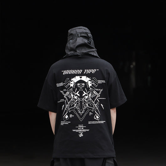 Camiseta Suelta de Manga Corta con Estampado Funcional y Bolsa Diagonal - Image 13